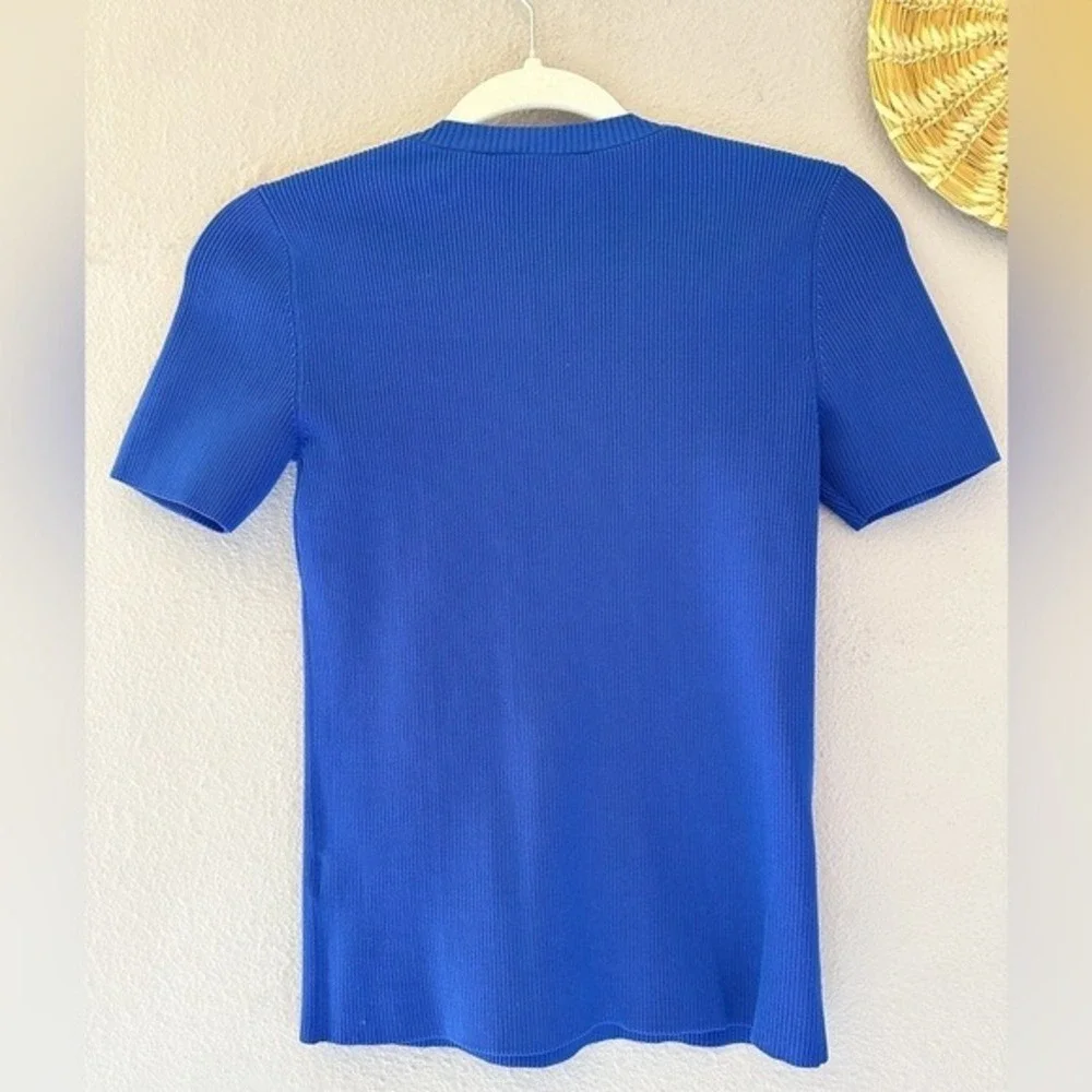 Helmut Lang Blue Essential Zip Top‎ Size XS